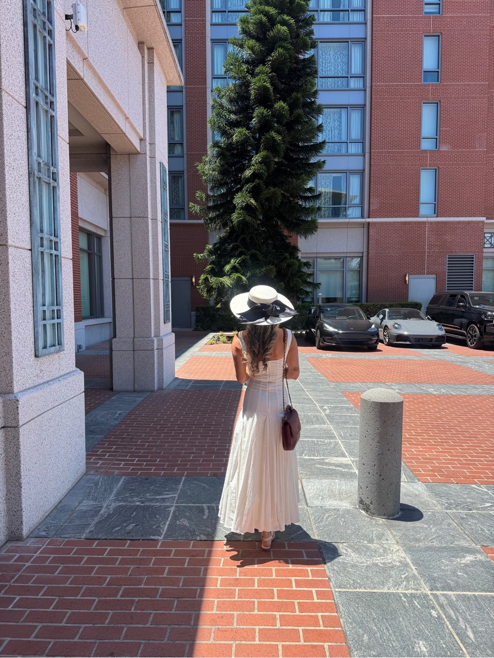 San Diego Hat Company Wide Brim Floral Bow Detail Dress Hat in Cream & Black